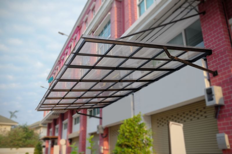 Metal Awning with Decorative Elements